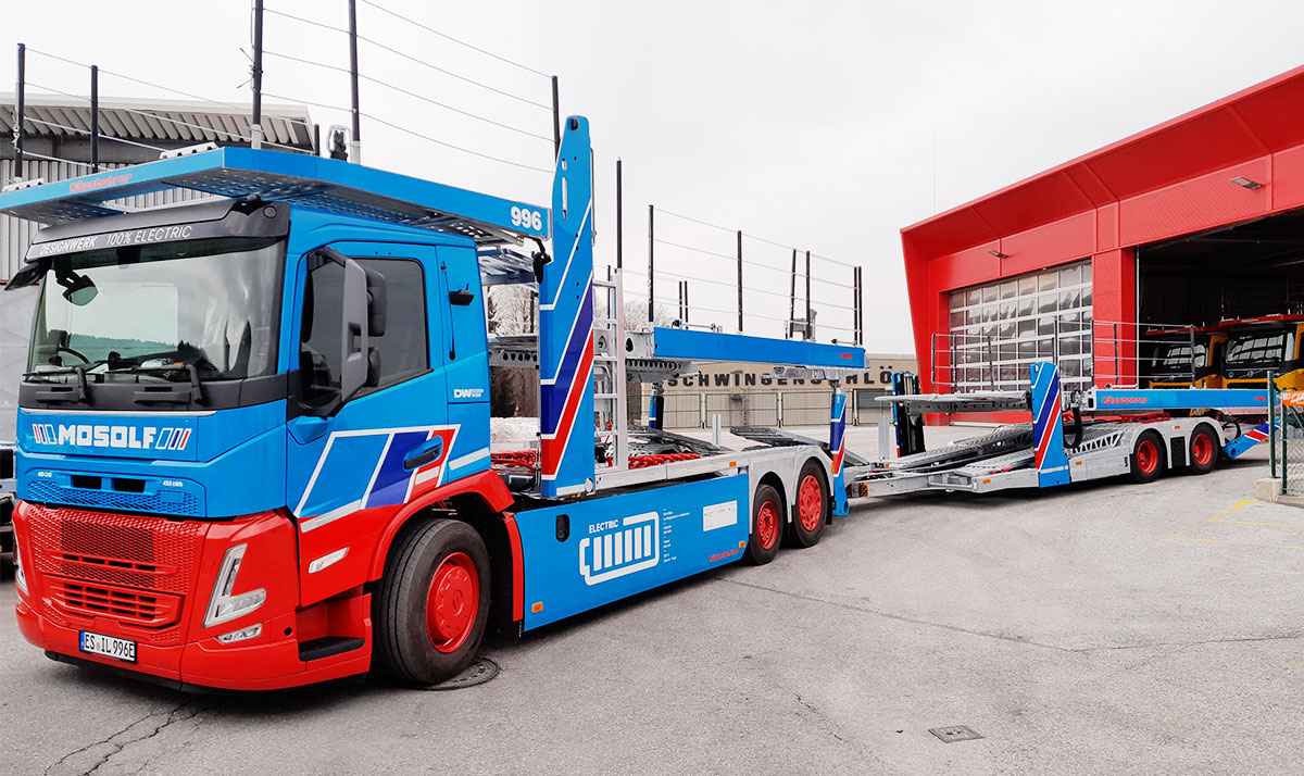 Elektrolastwagen MID CAB Car Carrier 6x2R 450E Mosolf Transport Solutions GmbH