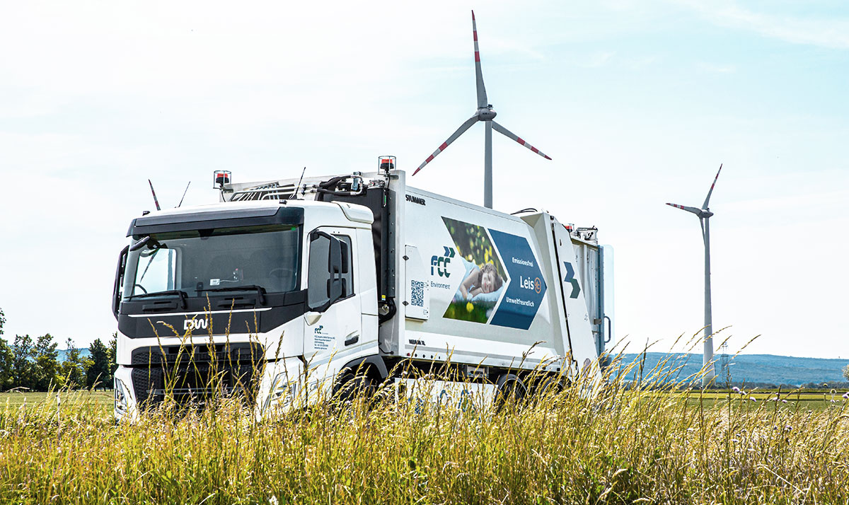 Elektrolastwagen Designwerk MID CAB CollectFCC Austria Abfall Service AG