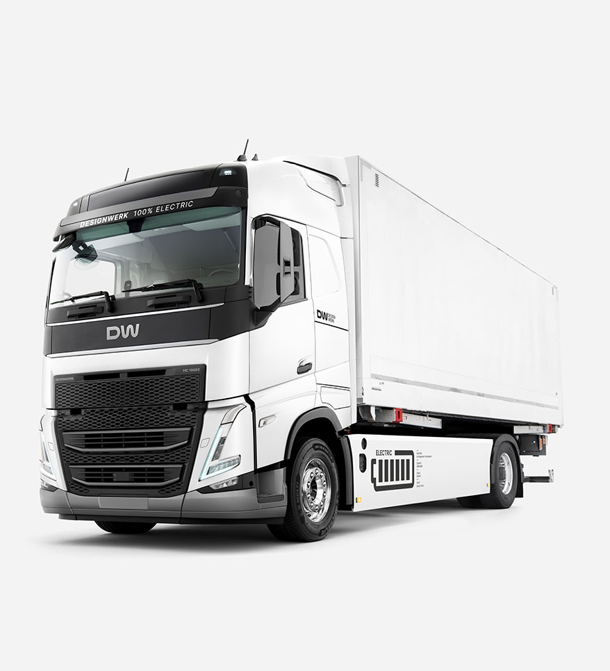 Designwerk Elektrolastwagen HIGH CAB Swap Body 4x2R für den Fernverkehrstransport