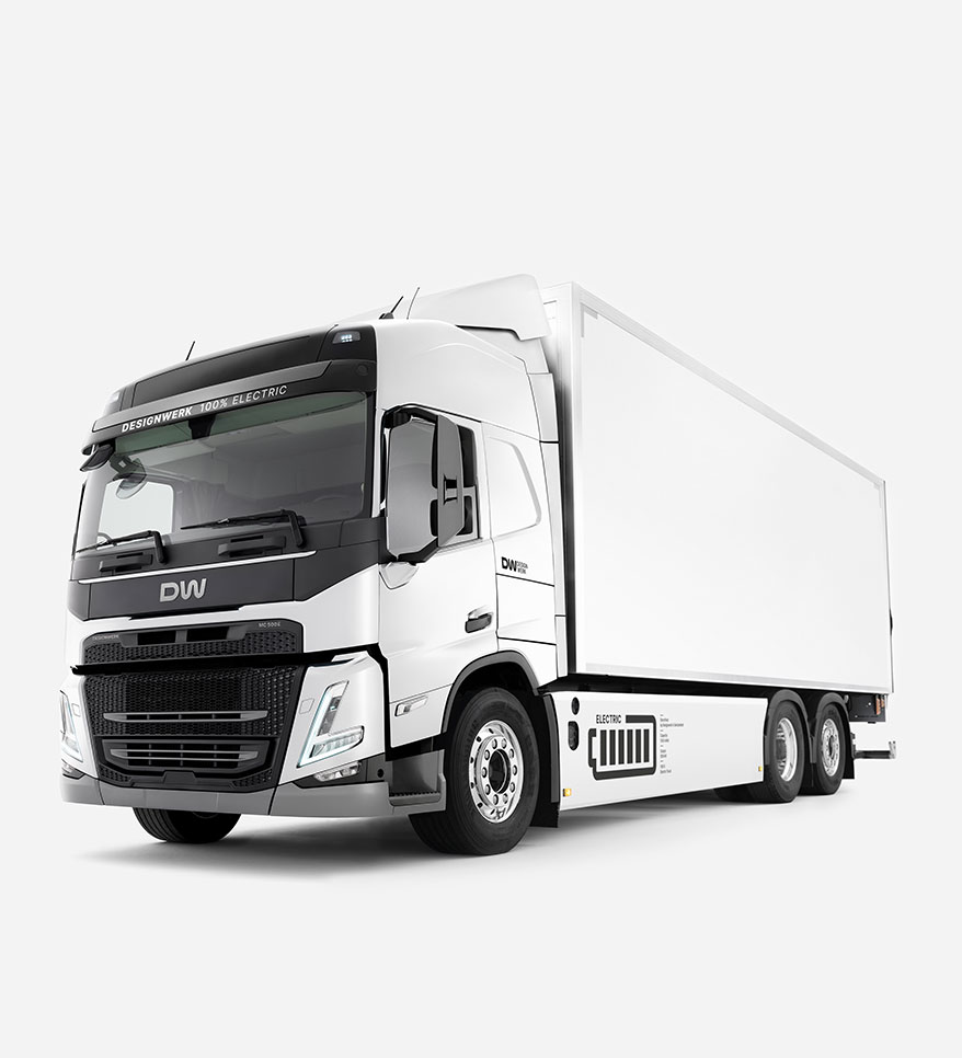 Designwerk Elektrolastwagen MID CAB Logistics 6x2R für die Verteillogistik