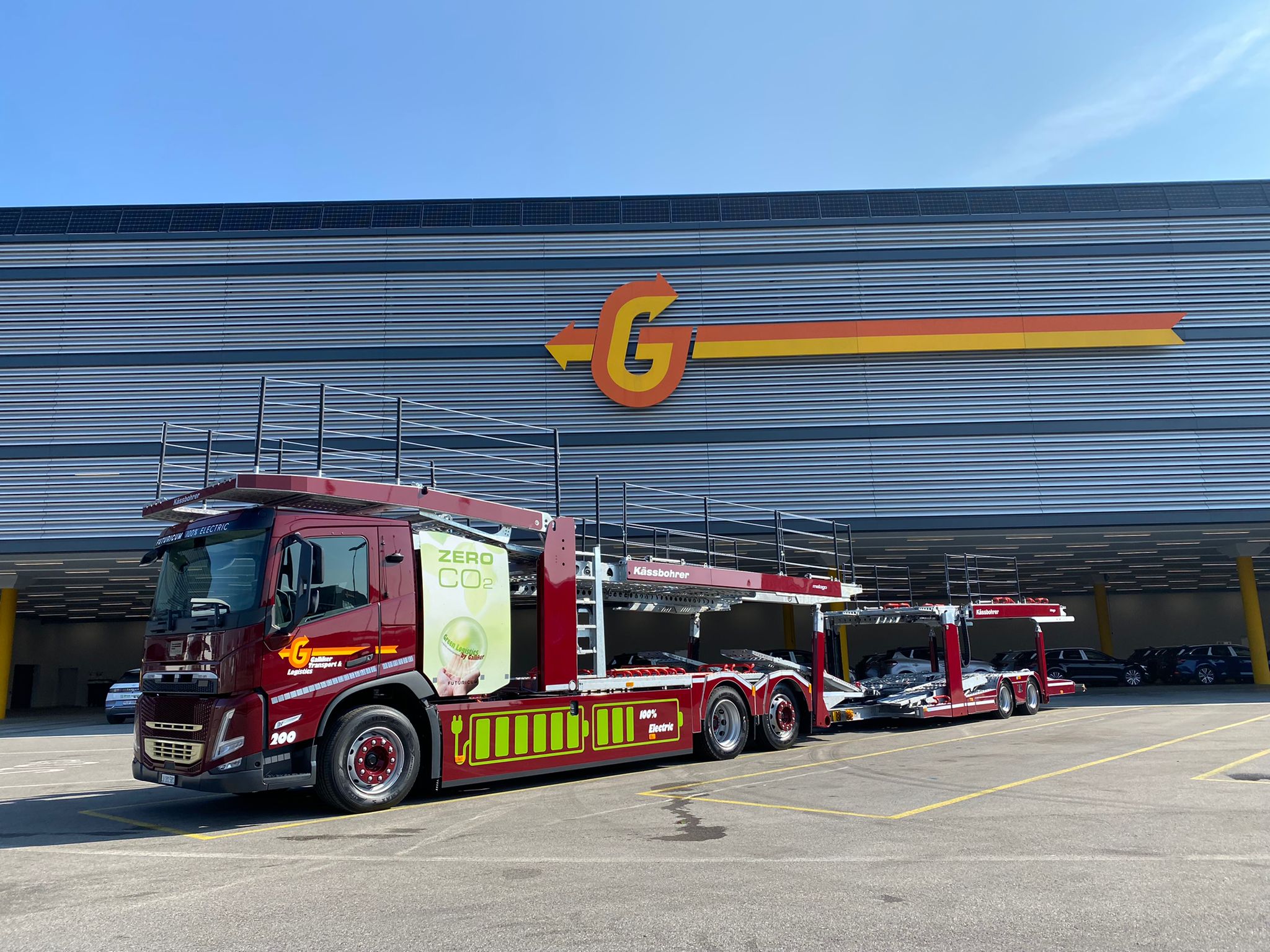 Elektrischer Autotransporter Gallker Logistik Pressemitteilung Designwerk